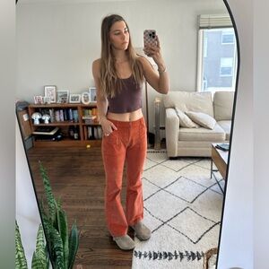 Flared corduroy pants